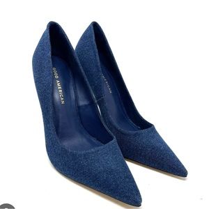 Good American Emma Denim Heel NWT